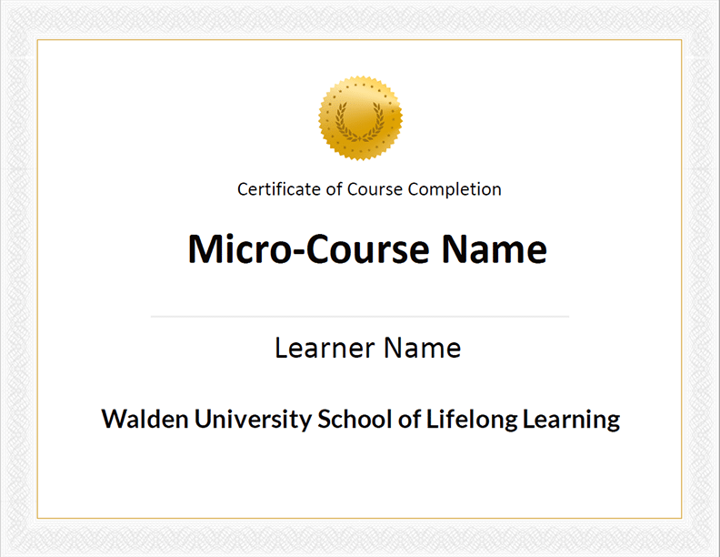 Certificate of Course Completion